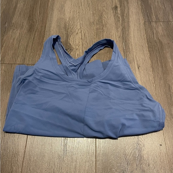 Lululemon Nulu blue tank top, worn well, size 10 - Picture 2 of 2